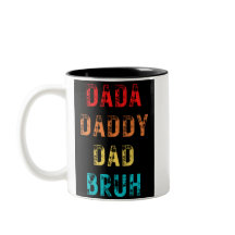 Dada Papa Papa Bruh Mug à café à deux tons
