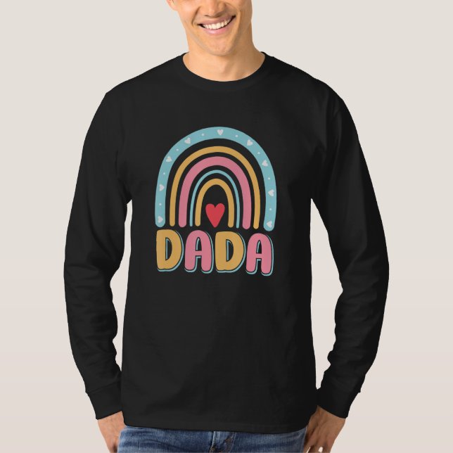 Dada Rainbow Birthday Party Dada Matching Family R T-Shirt (Vorderseite)
