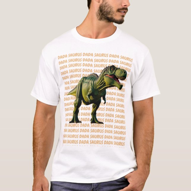 Dada Saurus Geburtstagsgeschenk T-Shirt (Vorderseite)