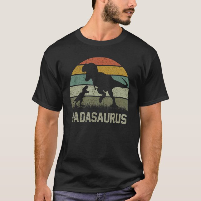 Dada Saurus Rex Dinosaur Dadasaurus Familie Matchi T-Shirt (Vorderseite)