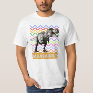 Dada Saurus T-Rex Vater Dinosaur Funny Fathers Gif T-Shirt