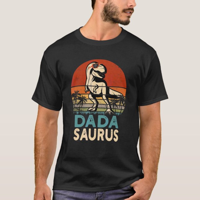 Dada Saurus Trex Dinosaur Cool Dadasaurus T-Shirt (Vorderseite)
