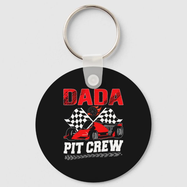 Dada T Crew Racing Family Race Car Birthday Boy  Schlüsselanhänger (Vorderseite)