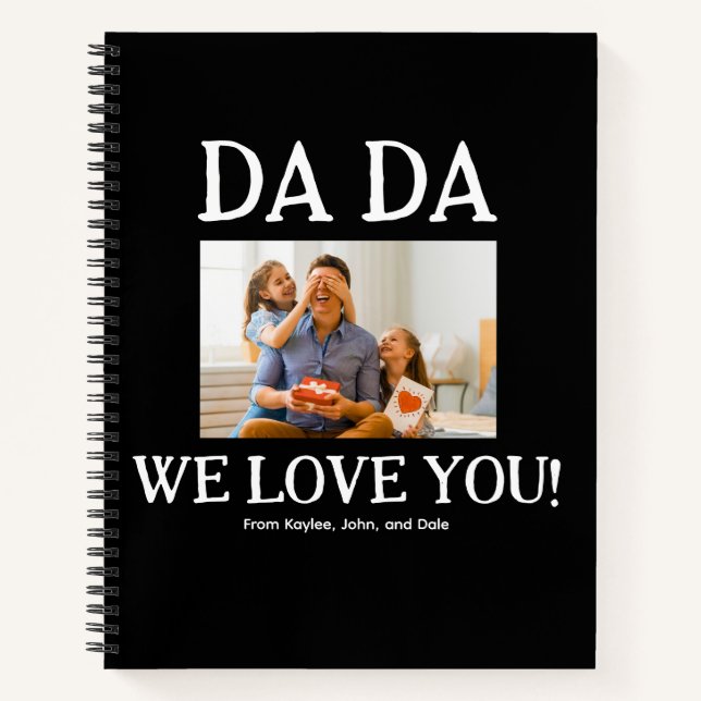 Dada Vathers Day Personalisiert Custom Notizbuch (Vorderseite)