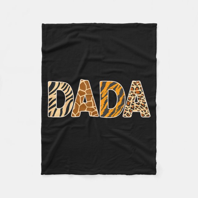 Dada Wildtierdruck Zebra Giraffe Tiger Leopard Fleecedecke (Vorderseite)