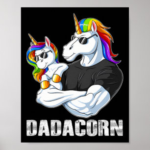 Dadacorn - Einhorn-Vater und Kinderfamilie Matchin Poster