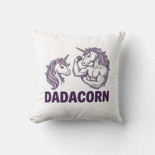 Dadacorn Lustiges Einhorn Vater Vektor-Shirt-Desig Kissen