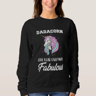 Dadacorn Magical Rainbow Unicorn Horse Family Fabu Sweatshirt