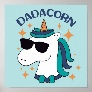Dadacorn mit Sonnenbrille Poster