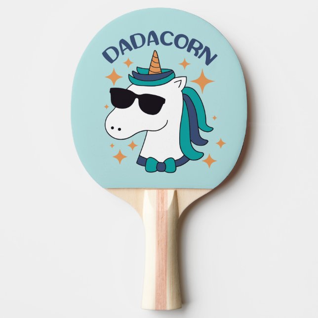 Dadacorn mit Sonnenbrille Tischtennis Schläger (Vorderseite)