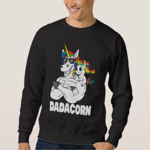 Dadacorn Muskel entschlacken Vater mit Baby Daught Sweatshirt