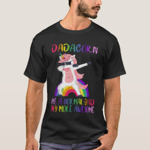 Dadacorn Unicorn Vater und Baby Vathers Tagesgesch T-Shirt
