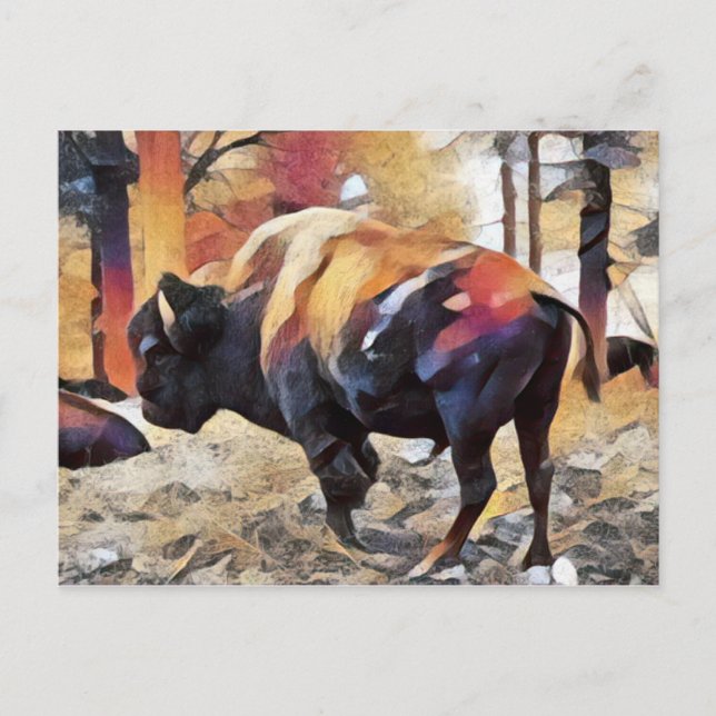 Dadaismus Bison Postkarte (Vorderseite)