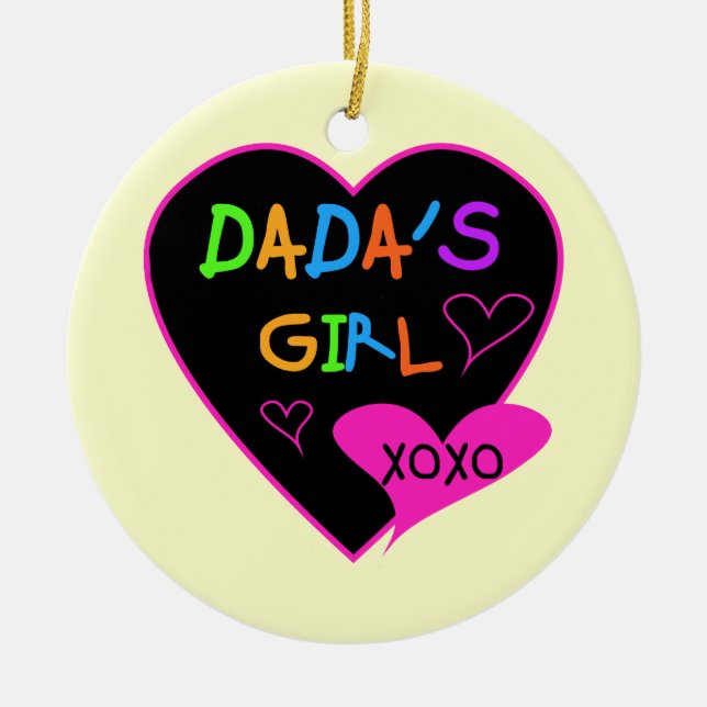 Dadas Mädchen-T - Shirt, Tasse, Knopf, Magnet, Keramik Ornament (Vorne)