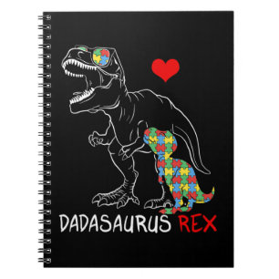 Dadasaurus Daddy Rex Autism Awareness Proud Vater Notizblock