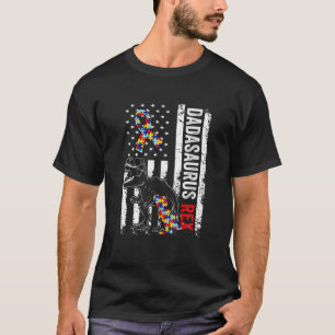 Dadasaurus Daddy Rex Autism Awareness Proud Vater T-Shirt