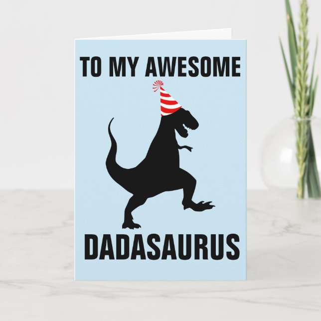 DADASAURUS DINOSAUR BIRTHDAY CARD KARTE (Vorderseite)