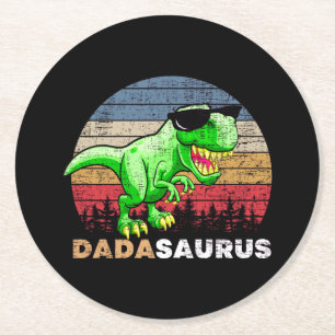 Dadasaurus Runder Pappuntersetzer