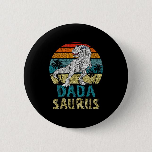 Dadasaurus T Rex Dinosaur Dada Saurus Family Match Button (Vorderseite)