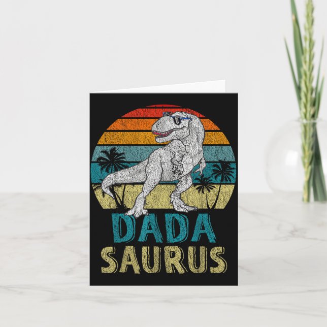 Dadasaurus T Rex Dinosaur Dada Saurus Family Match Karte (Vorderseite)