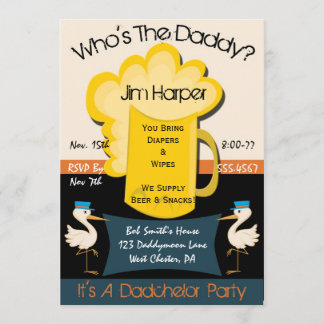Dadchelor Party Einladungen