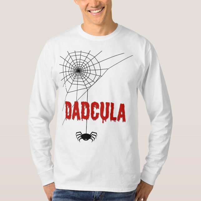 Dadcula Dripping Blood Font and Spider T-Shirt (Vorderseite)