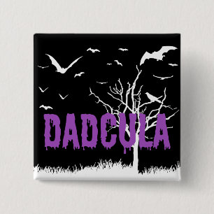 Dadcula Lila Dripping Schriftart Fliegende Flederm Button