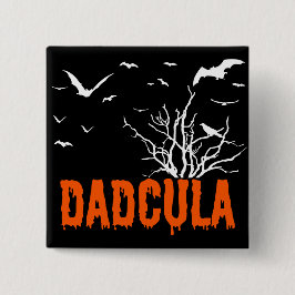 Dadcula Orange Driving Schriftart Flying Bats Button