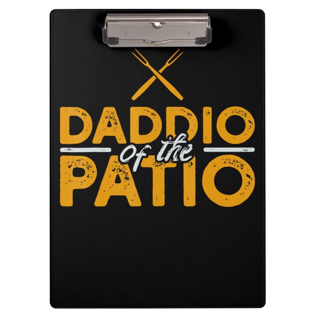 Daddio Of The Patio Funny Grill BBQ Klemmbrett (Vorderseite)