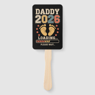 Daddy 2026 Lade Baby-Ankündigung Erwartender Vater Fächer