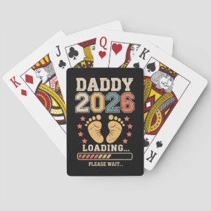 Daddy 2026 Lade Baby-Ankündigung Erwartender Vater Spielkarten