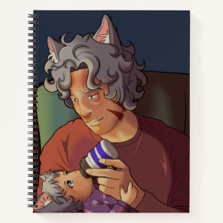 Daddy and Child 8.5 x 11 Notebook Notizbuch