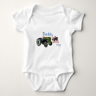 Daddy and Me Girl Tractors Baby Strampler