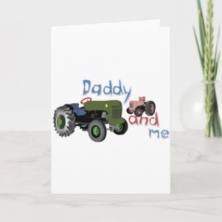 Daddy and Me Girl Tractors Karte