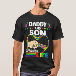 Daddy and Son Best Friends for Life Autismus Vater T-Shirt