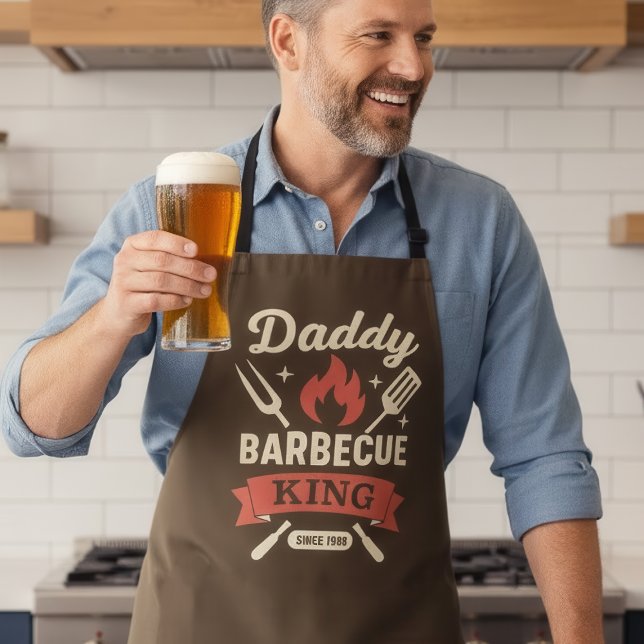 Daddy Barbecue King BBQ-Schürze für Papa Schürze (Von Creator hochgeladen)