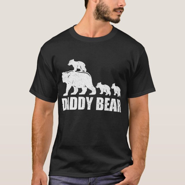 Daddy Bear 3 Cubs Shirt Daddy Bear 3 Kinder Vater  (Vorderseite)