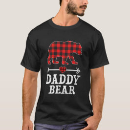 Daddy Bear Christmas Pajama Red Kariert Buffalo T-Shirt