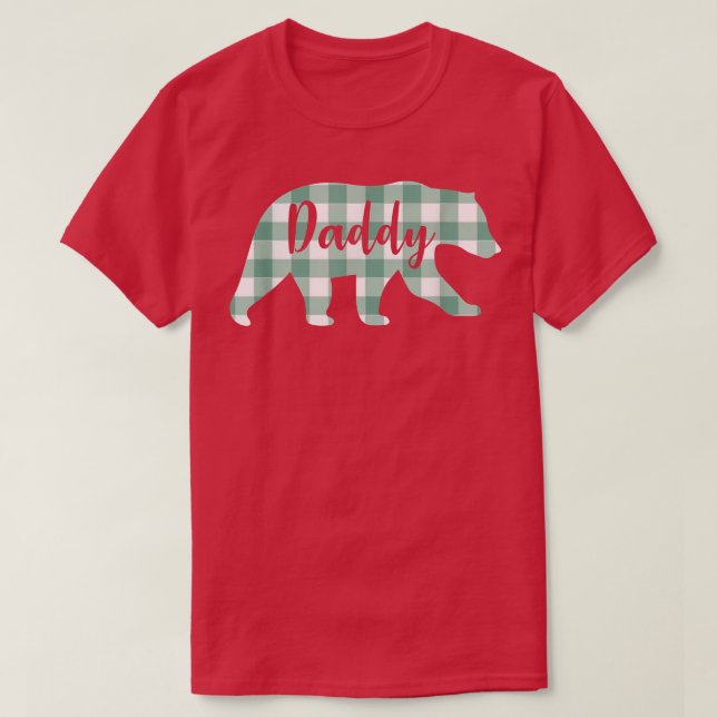 Daddy Bear Kariert Buffalo Phantastisch Camping Va T-Shirt (Design vorne)
