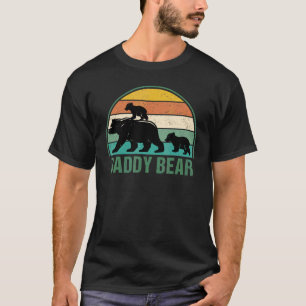 Daddy Bear mit zwei Cubs Retro Daddy Bär Twin Fett T-Shirt