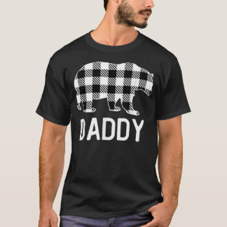 Daddy Bear Pajama Grey Buffalo Plaid  T-Shirt
