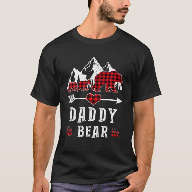 Daddy Bear, Red Buffalo Kariert Daddy Bear Pajama T-Shirt (Vorderseite)