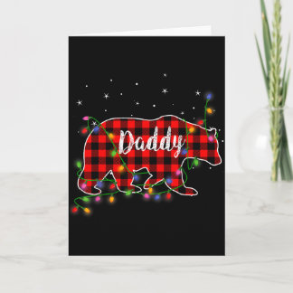Daddy Bear Red Plaid Christmas Pajama Family Gift  Karte