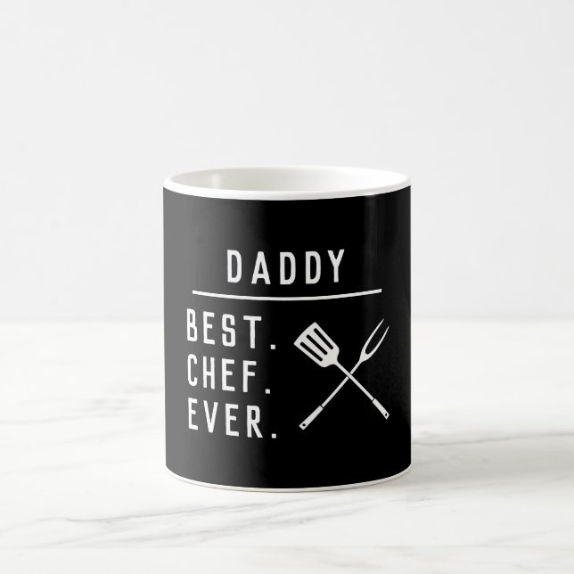 Daddy Best Koch je Black & White GRILLEN Utensils Kaffeetasse (Mittel)
