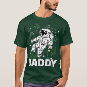 Daddy Birthday Funny Astronaut Weltraum Planeten S T-Shirt