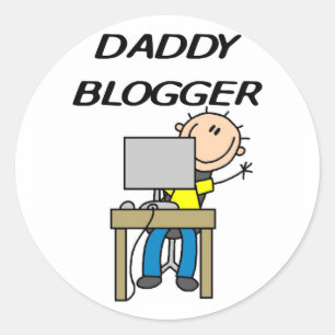 Daddy Blogger T-Shirts und Geschenke Runder Aufkleber