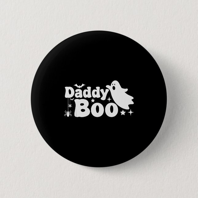 Daddy Boo Funny Ghost Halloween Family Matching  Button (Vorderseite)
