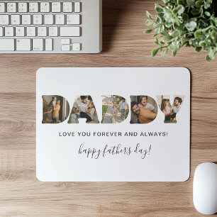 DADDY Brief Foto Collage Vatertag  Mousepad