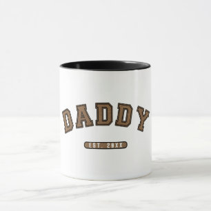 Daddy Brown Leder Est. Gegründet Grafik Tasse