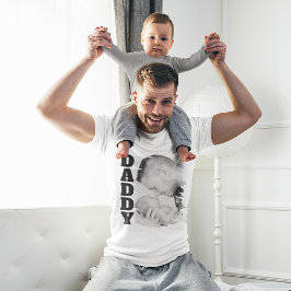 Daddy Brushed Effect Foto T-Shirt